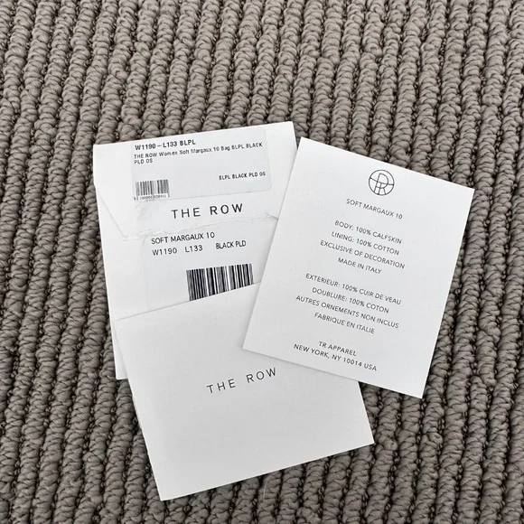 THE ROW  Grained Calfskin Soft Margaux 10 Bag in Black - Picture 8 of 8